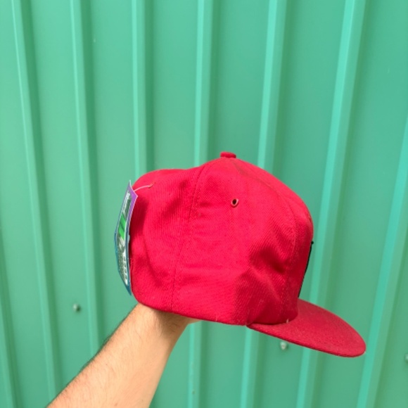 Vintage Link Belt Yale Wabco equipement sales PATCH K brands hat snapback red - Picture 3 of 7